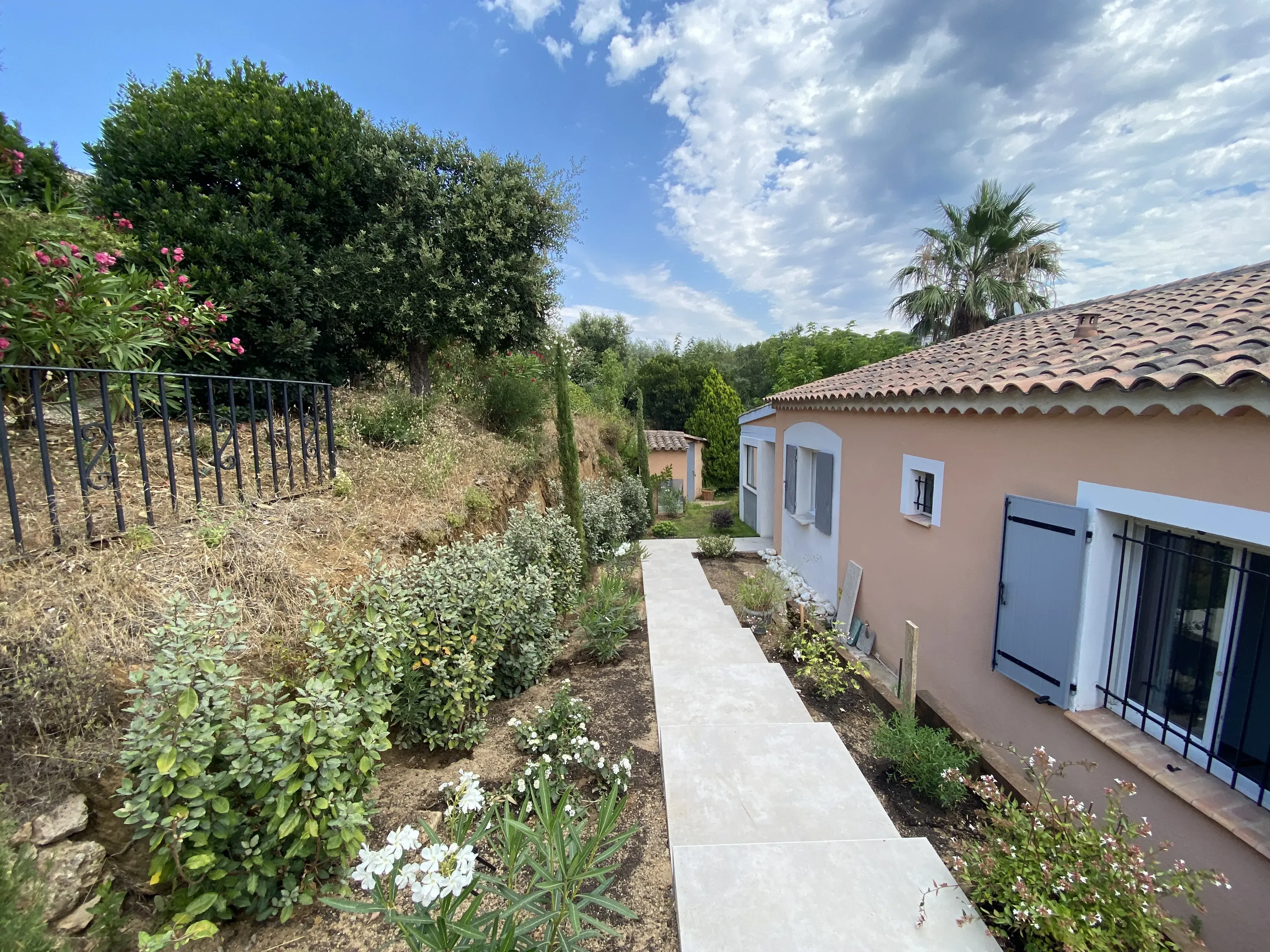 Pathway leading to the pool