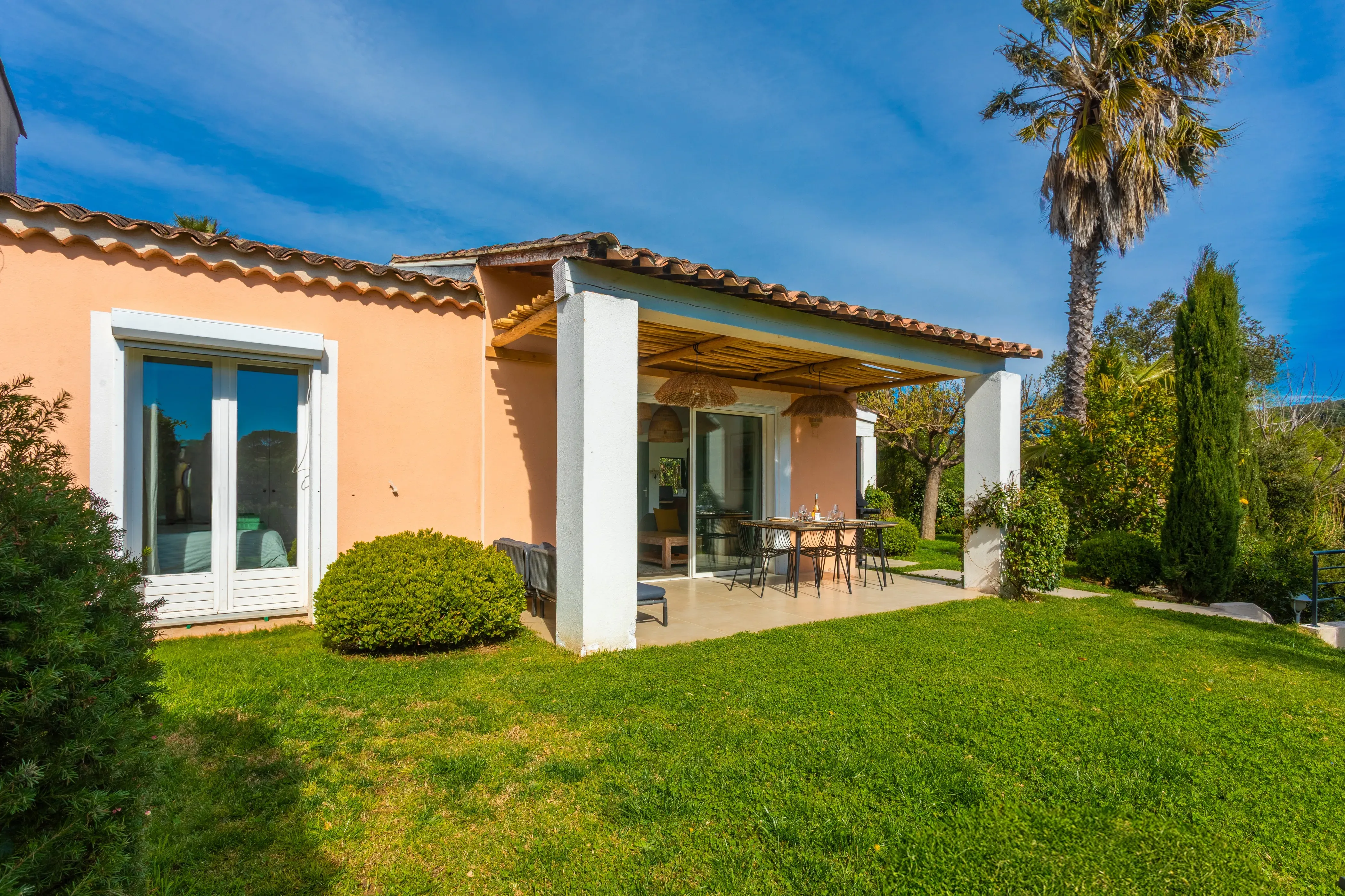 Landscaped garden with Mediterranean planting