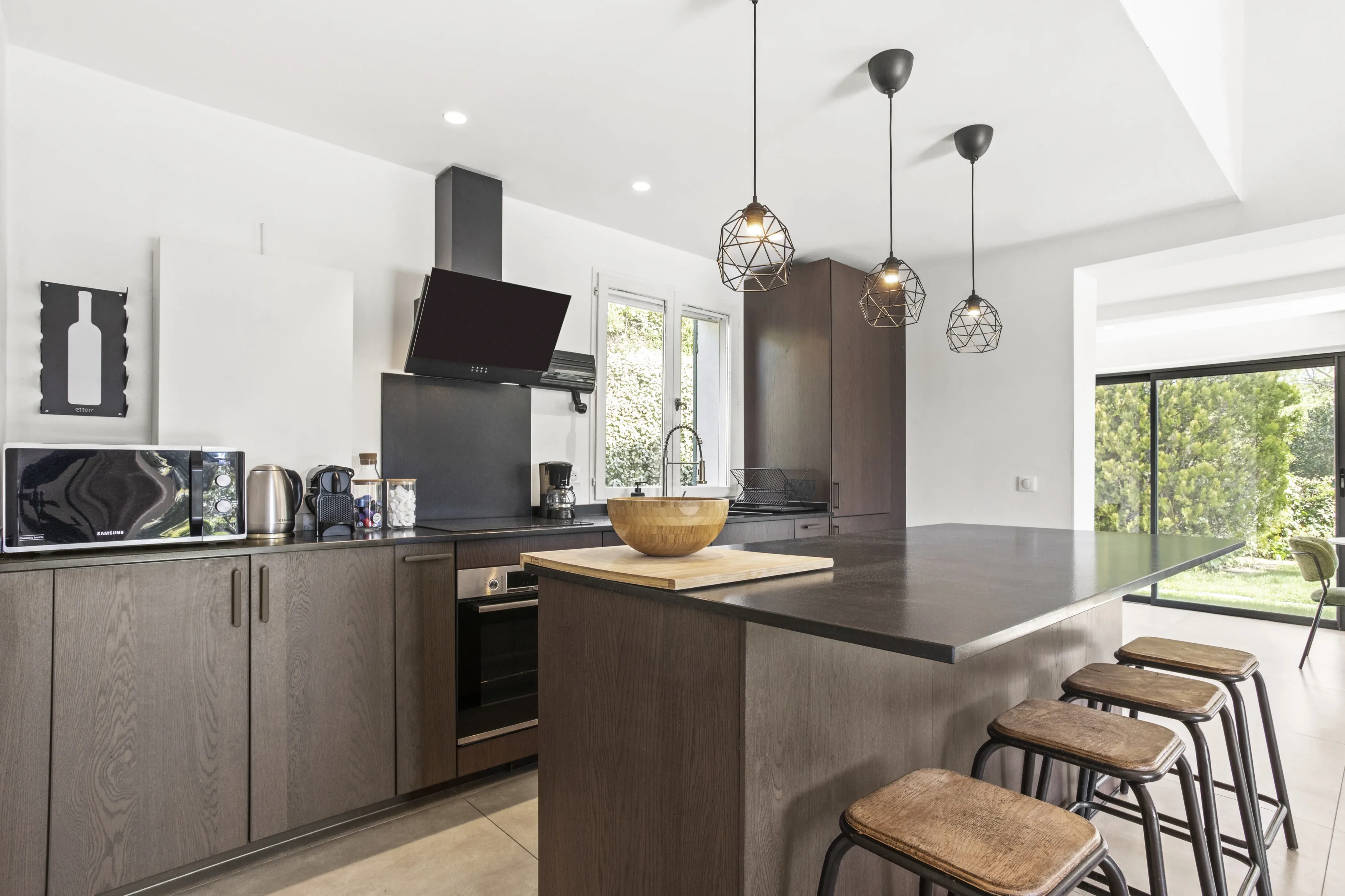 Bright kitchen with central island