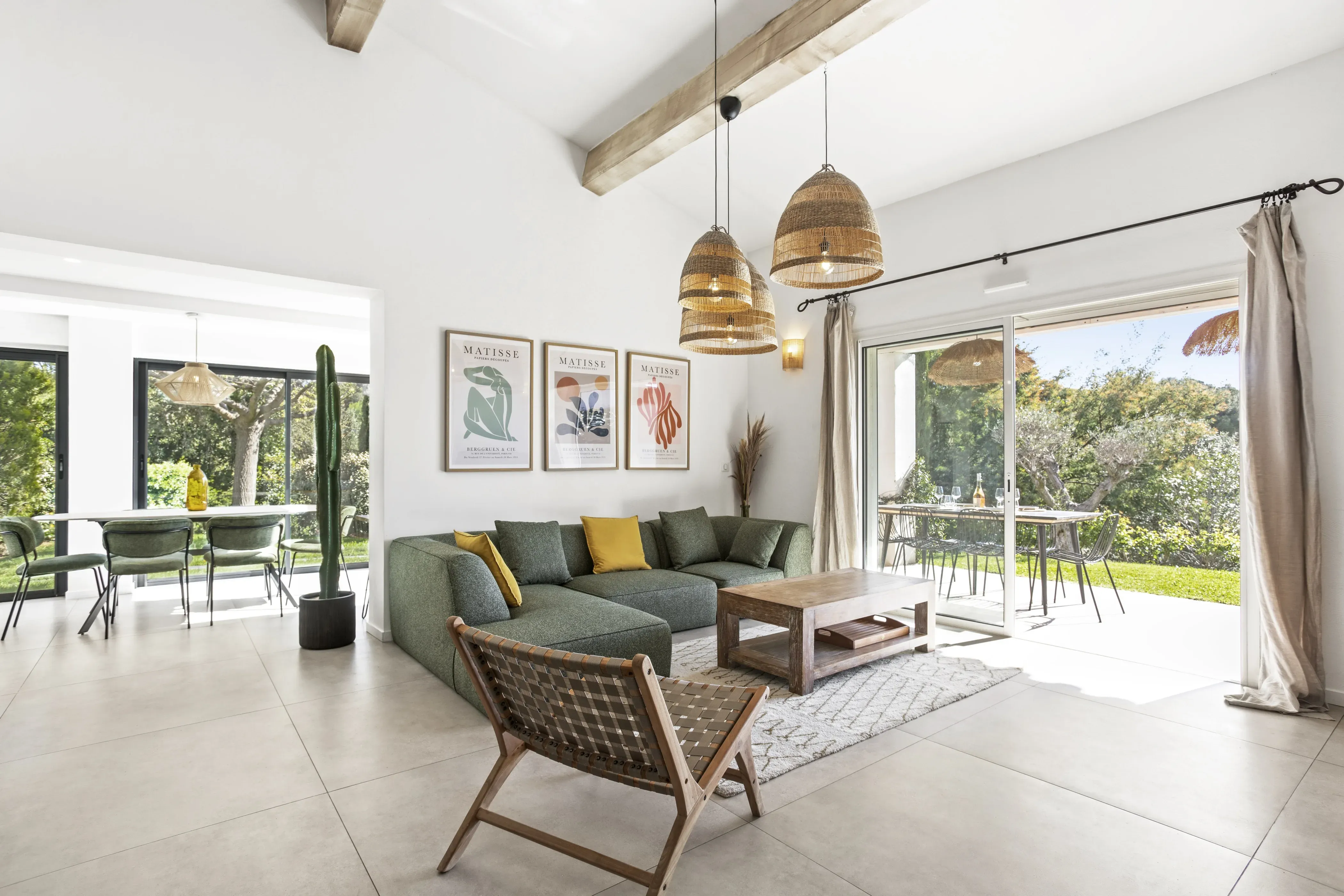 Living room with comfortable sofas