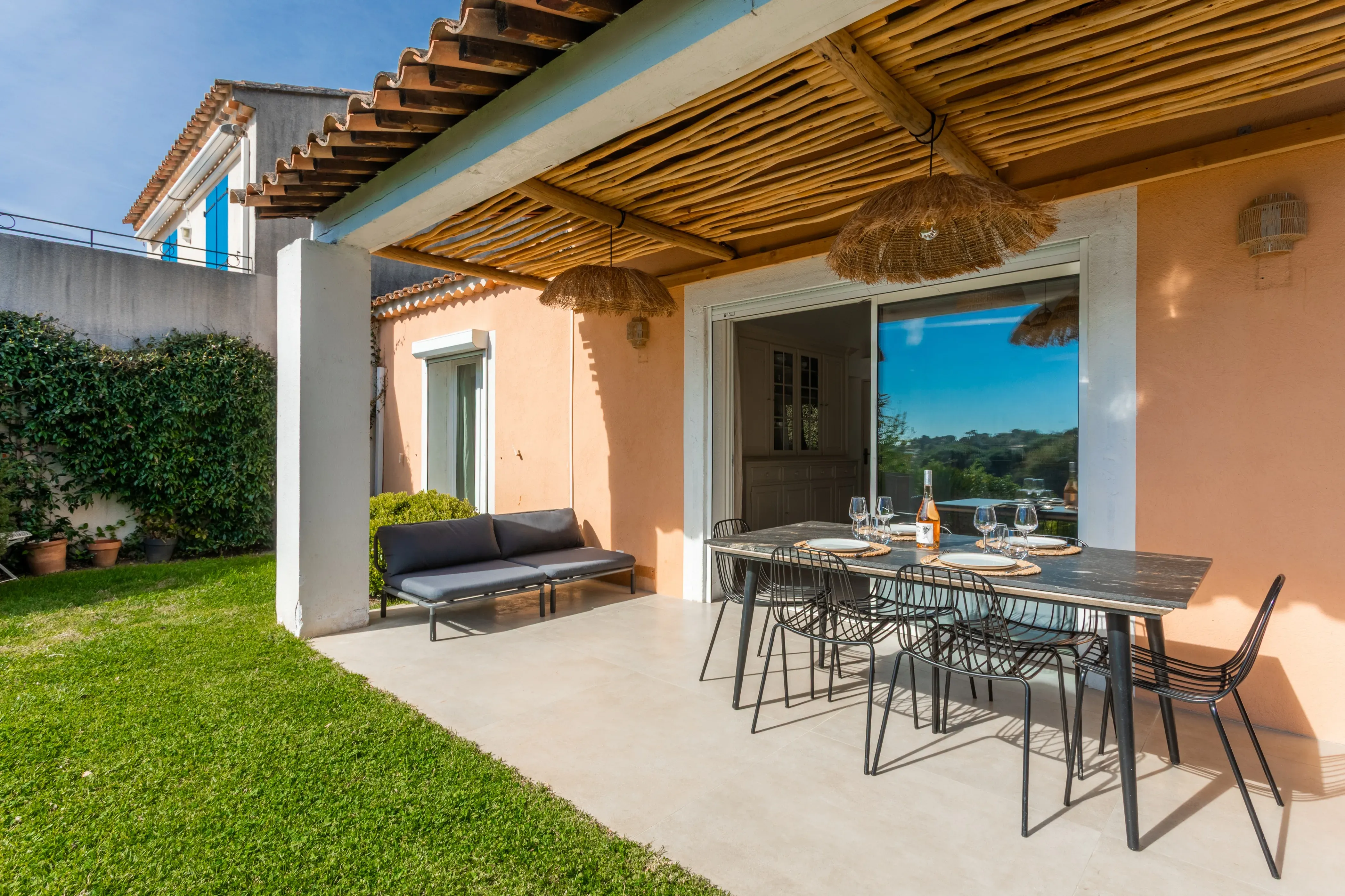 Sunny terrace to enjoy the garden